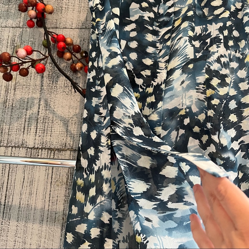 Cabi Avery Feather Print Button Down Tunic - image 6